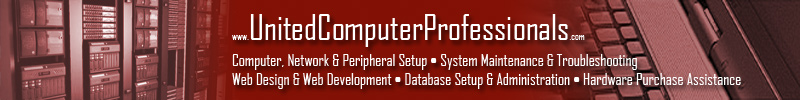 United Computer Professionals, LLC provides expert computer consulting, Computer Service and Repair, Onsite Services